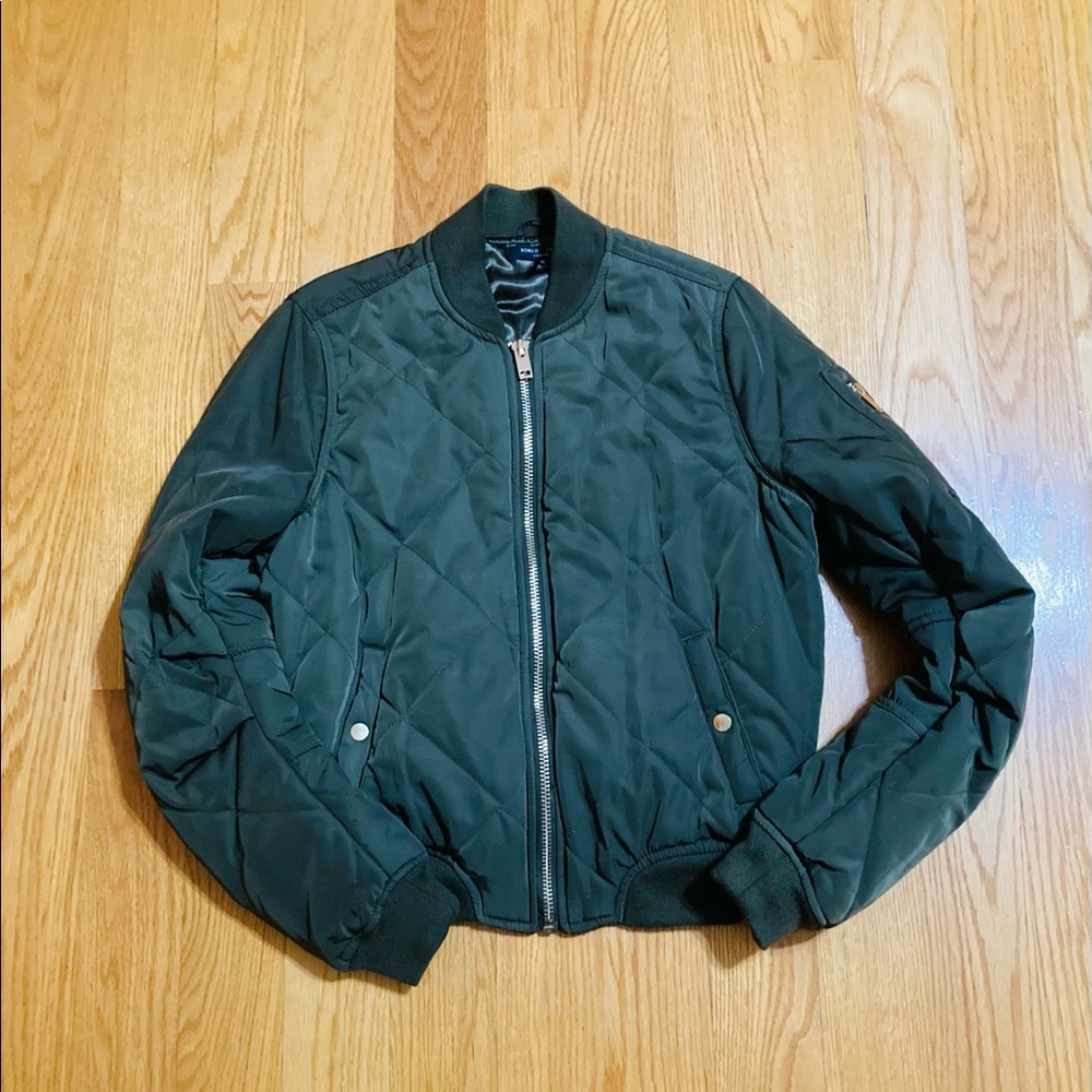 Romeo & Juliet couture quilted bomber jacket size M